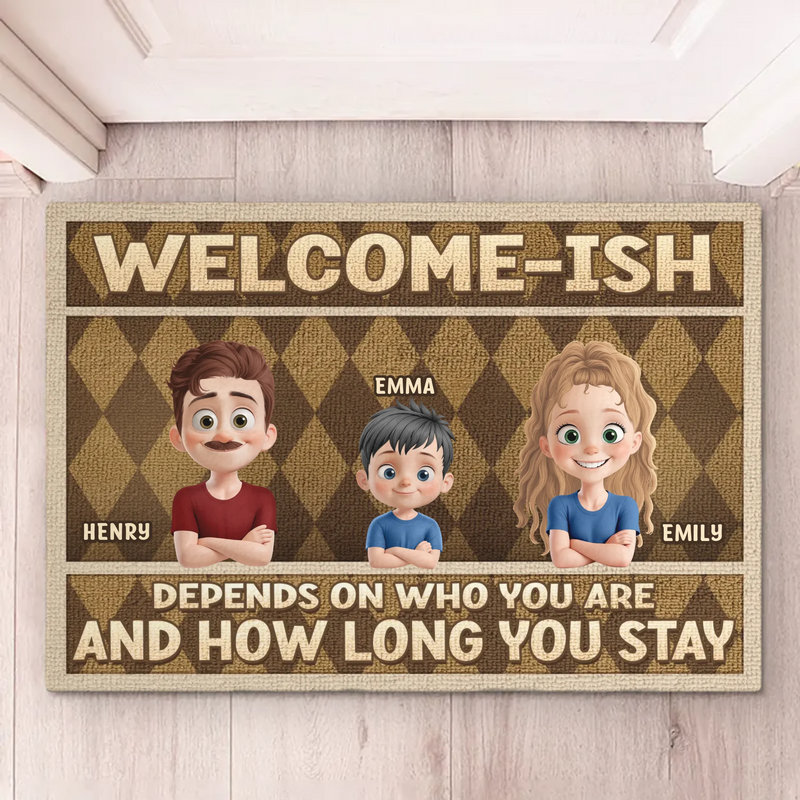 Custom Name Welcome-ish Family Gifts - Personalized Doormat