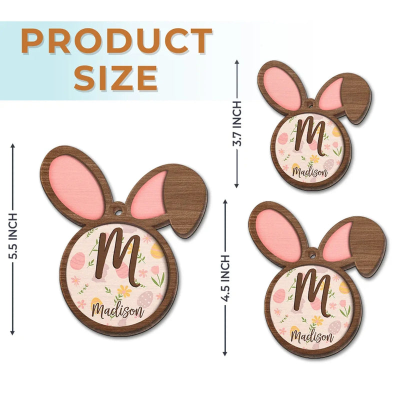 Custom Name Easter Bunny Decor - Personalized Ornament