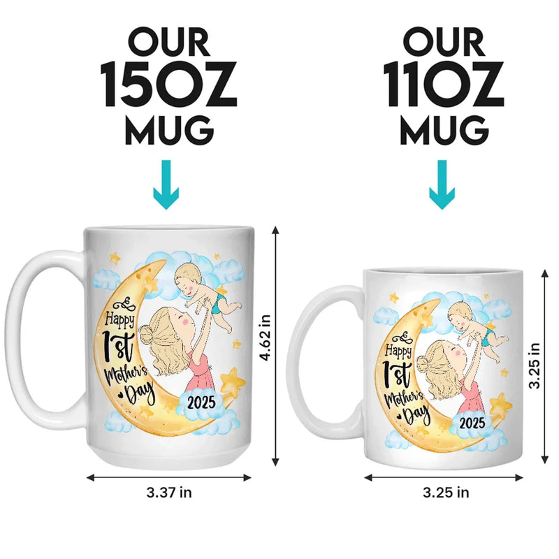 From My Tiny Hands To Your Big Heart - Family Personalized Custom Mug - Mother's Day, Baby Shower Gift, Gift For First Mom