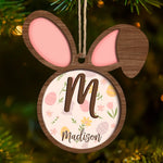 Custom Name Easter Bunny Decor - Personalized Ornament