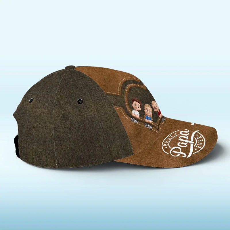 Custom Family Name Gifts for Papa - Personalized Classic Cap