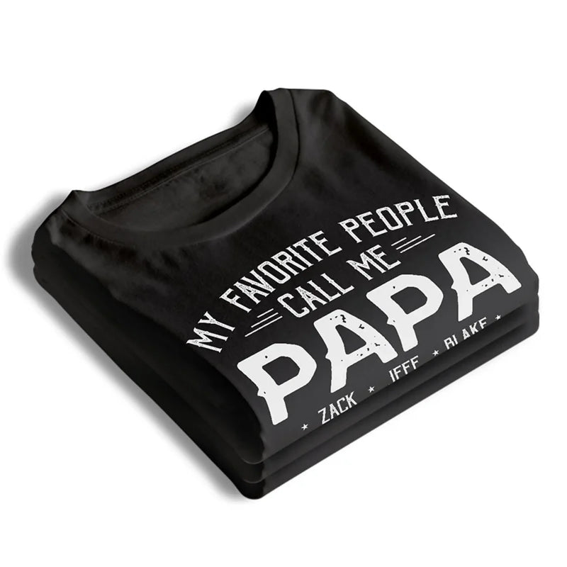 Being Papa Is My Greatest Blessing -  Family Personalized Custom Unisex T-Shirt, Premium T-shirt, Hoodie - Father's Day Gift For Dad, Grandpa