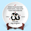 You Are My Forever Mate - Couple Personalized Custom Ceramic Plate - Gift For Husband Wife, Anniversary