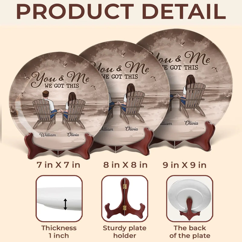 Custom Name Couple Keepsake Gifts - Personalized Ceramic Plate