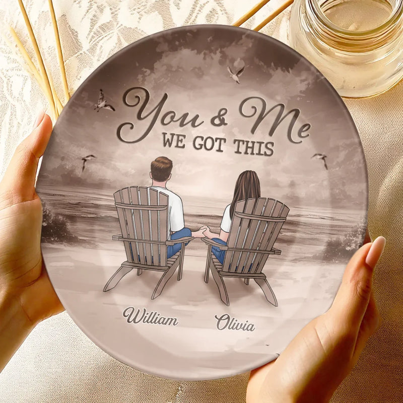 Custom Name Couple Keepsake Gifts - Personalized Ceramic Plate