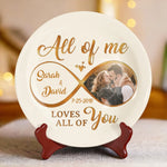 Custom Photo Infinity Love Gifts for Couples - Personalized Ceramic Plate