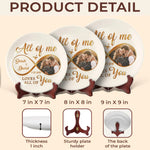 Custom Photo Infinity Love Gifts for Couples - Personalized Ceramic Plate