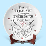Custom Name Romantic Couple Gifts - Personalized Ceramic Plate