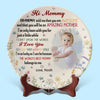 Custom Photo Our First Miracle, Our Forever Love - Family Personalized Custom Ceramic Plate - Mother's Day, Baby Shower Gift, Gift For First Mom