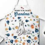 Custom Name Blessed to Be Called Grandma Gifts - Personalized Apron