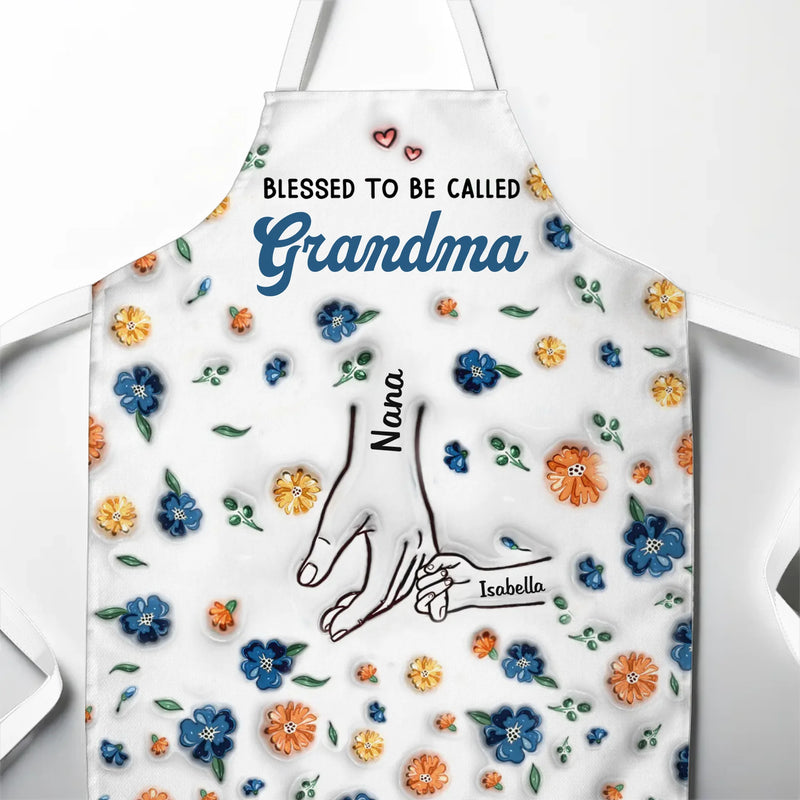 Custom Name Blessed to Be Called Grandma Gifts - Personalized Apron