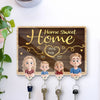 The Key To A Tidy And Welcoming Home - Family Personalized Custom Acrylic Puzzle Key Holder - House Warming Gift For Family Members