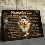 Custom Pet Photo Memorial Gifts for Dog Lovers - Personalized Canvas