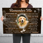 Custom Pet Photo Memorial Gifts for Dog Lovers - Personalized Canvas
