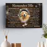 Custom Pet Photo Memorial Gifts for Dog Lovers - Personalized Canvas