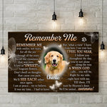 Custom Pet Photo Memorial Gifts for Dog Lovers - Personalized Canvas