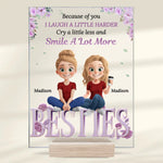 Custom Name Besties Gifts for Friends - Personalized Acrylic Plaque