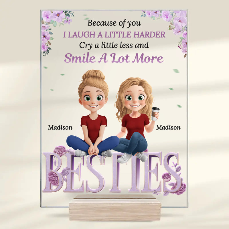 Custom Name Besties Gifts for Friends - Personalized Acrylic Plaque