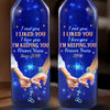 Forever Yours, Since The Day We Met - Couple Personalized Custom Blue Bottle Lamp - Gift For Husband Wife, Anniversary