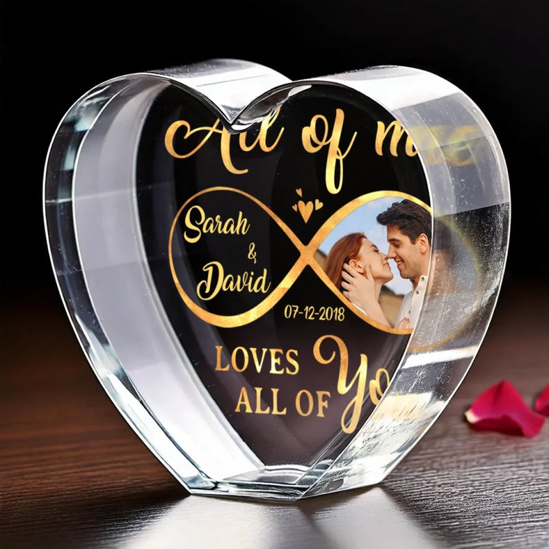 Custom Photo Infinity Love Couple Gifts - Personalized 3D Crystal