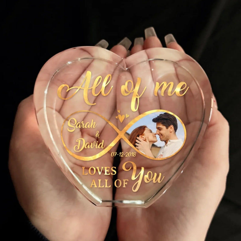 Custom Photo Infinity Love Couple Gifts - Personalized 3D Crystal