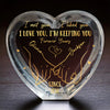 From The Moment We Met, Forever Together - Couple Personalized Custom 3D Crystal Heart Shaped - Gift For Husband Wife, Anniversary