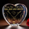 From The Moment We Met, Forever Together - Couple Personalized Custom 3D Crystal Heart Shaped - Gift For Husband Wife, Anniversary