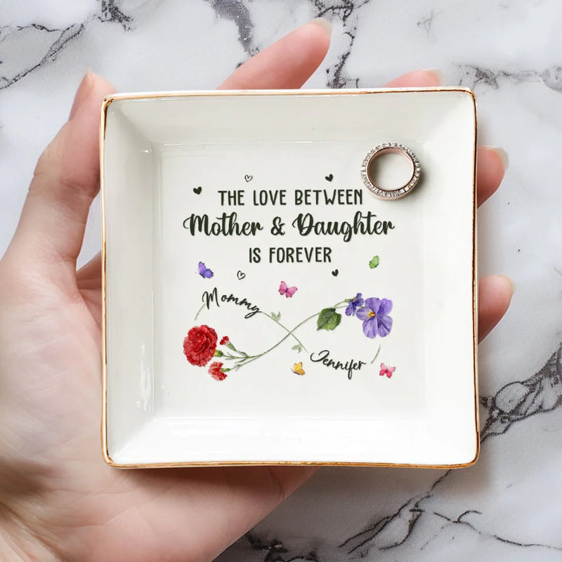 Endless Love, Timeless Bond - Family Personalized Custom Jewelry Dish - Mother's Day, Gift For Mom, Daughter