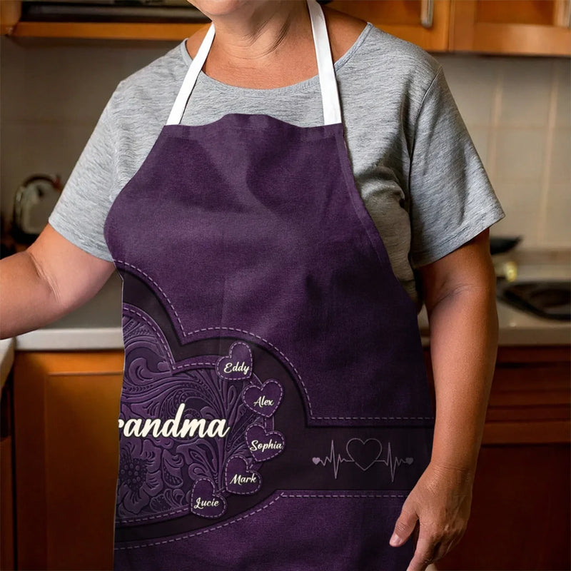 A Recipe Of Love & Family - Family Personalized Custom Apron - Mother's Day, Gift For Mom, Grandma