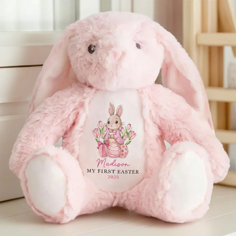 My First Easter - Family Personalized Custom Easter Bunny Plush - Easter Gift For Family Members