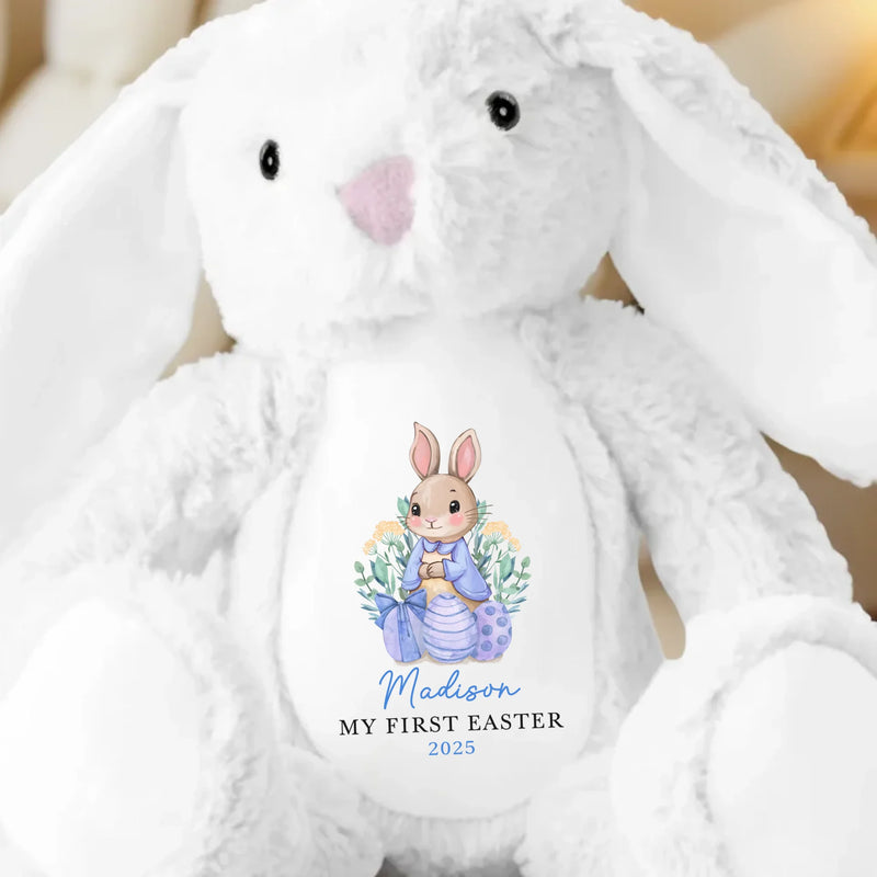 Custom Name First Easter Gifts for Baby - Personalized Bunny Plush