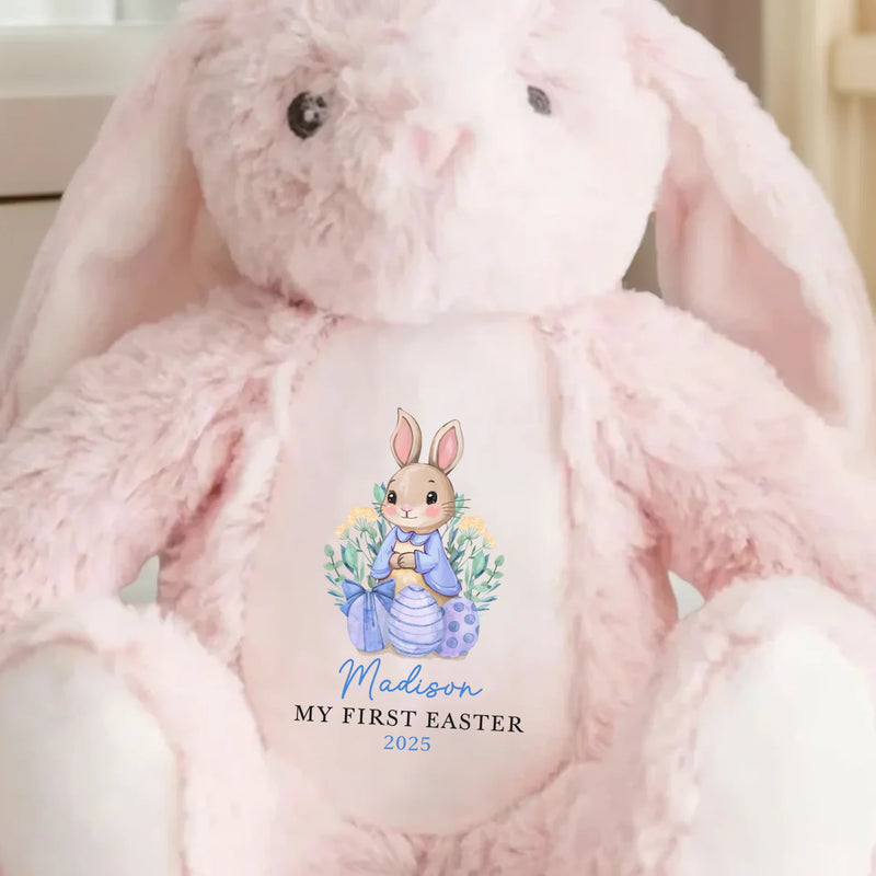 Custom Name First Easter Gifts for Baby - Personalized Bunny Plush