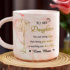 Mom Makes The World Brighter - Family Personalized Custom Marble Mug - Mother's Day, Gift For Mom, Daughter