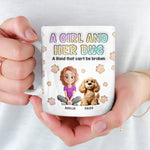 Custom Name Girl and Dog Gifts for Dog Lovers - Personalized Mug
