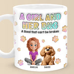 Custom Name Girl and Dog Gifts for Dog Lovers - Personalized Mug