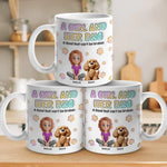 Custom Name Girl and Dog Gifts for Dog Lovers - Personalized Mug