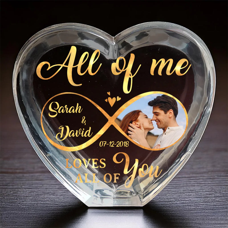 Custom Photo Infinity Love Couple Gifts - Personalized 3D Crystal