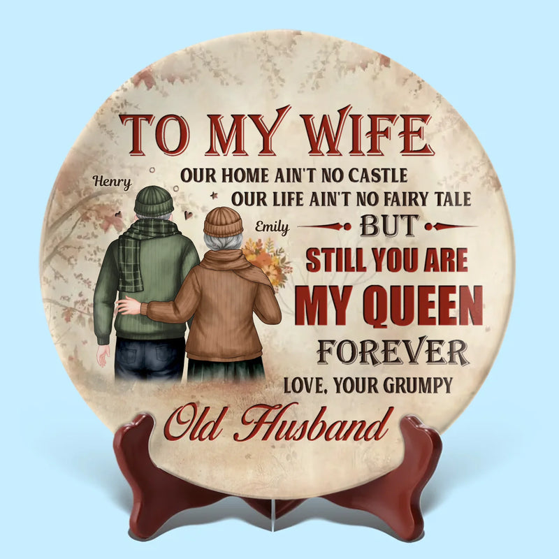 Custom Name Romantic Wife Gifts - Personalized Ceramic Plate