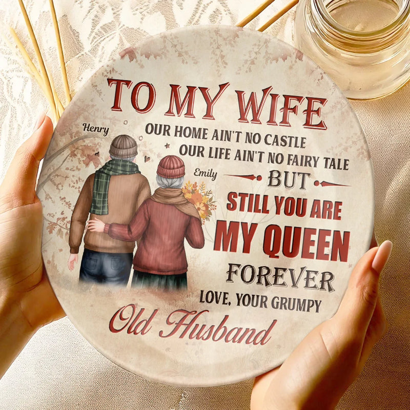 Custom Name Romantic Wife Gifts - Personalized Ceramic Plate