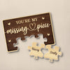 Together, We Complete The Puzzle Of Love - Couple Personalized Custom Acrylic Puzzle Key Holder - House Warming Gift For For Husband Wife, Anniversary