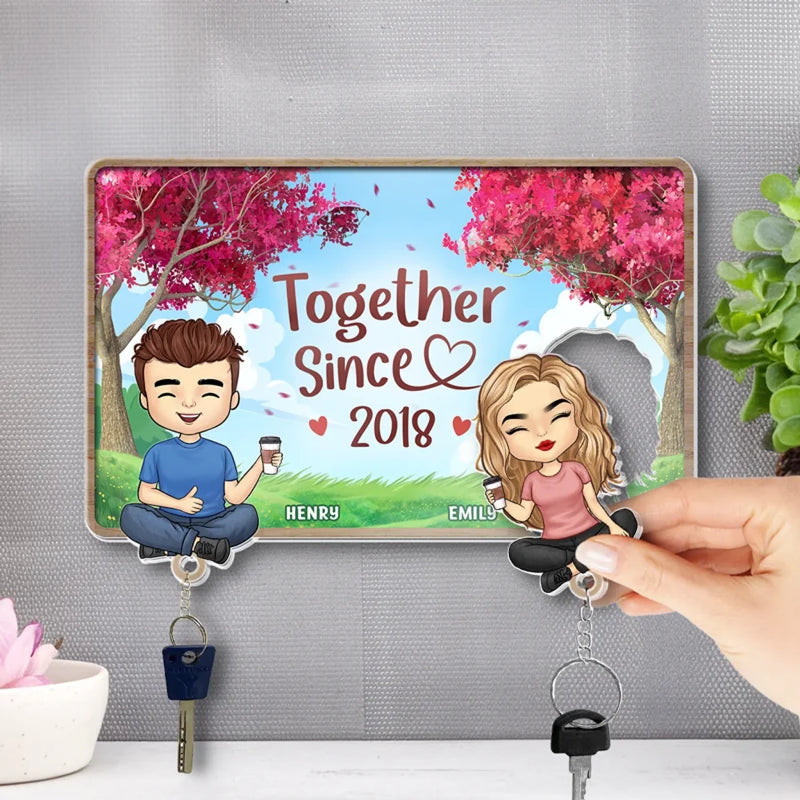 Two Weirdos, One Perfect Puzzle - Couple Personalized Custom Acrylic Puzzle Key Holder - House Warming Gift For For Husband Wife, Anniversary