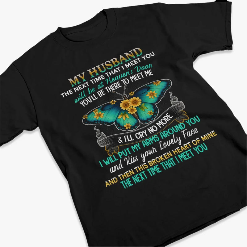My Heart Remembers, My Soul Awaits - Memorial Personalized Custom Unisex T-shirt, Premium T-shirt, Hoodie - Sympathy Gift For Family Members