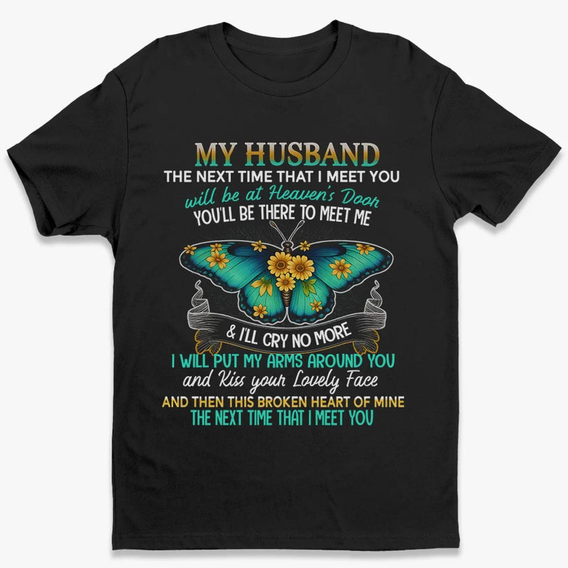 My Heart Remembers, My Soul Awaits - Memorial Personalized Custom Unisex T-shirt, Premium T-shirt, Hoodie - Sympathy Gift For Family Members