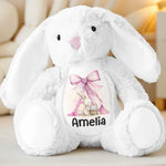 Custom Name Pink Bunny Gifts - Personalized Bunny Plush