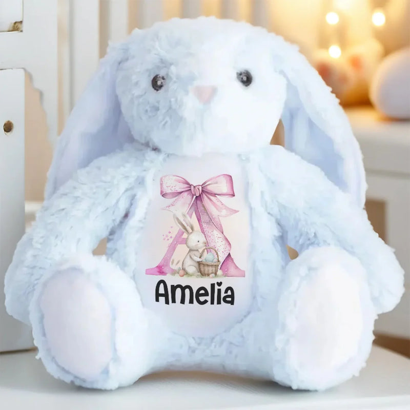 Custom Name Pink Bunny Gifts - Personalized Bunny Plush