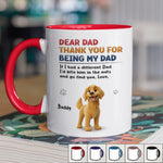 Custom Name Dog Gifts for Dad - Personalized Accent Mugs