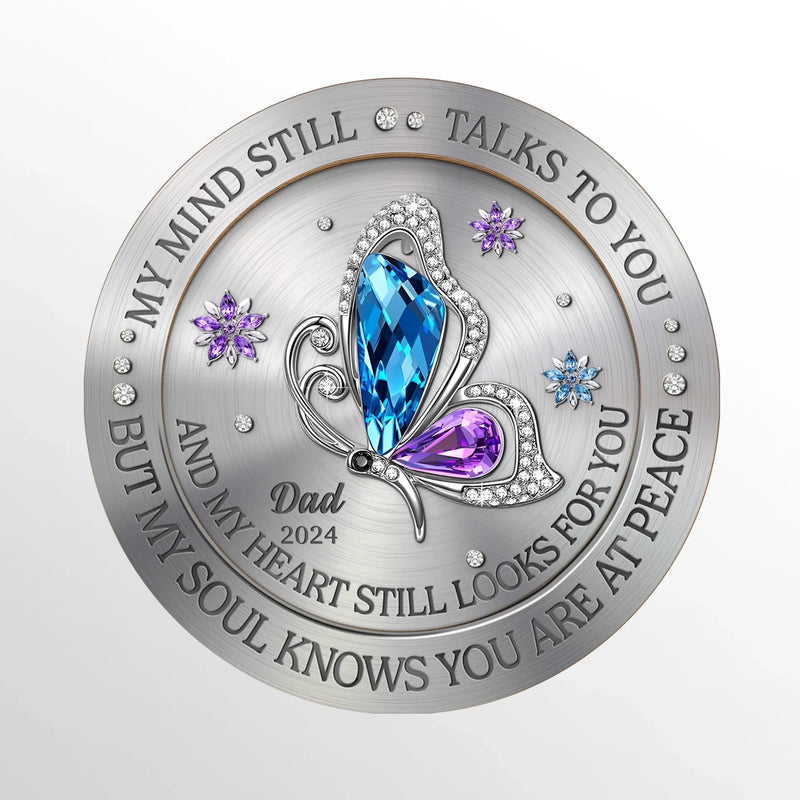 Some Part Of Me Will Always Search For You - Memorial Personalized Custom Car Visor Clip - Sympathy Gift For Family Members