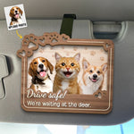 Custom Pet Photo Drive Safe Gifts for Pet Lovers - Personalized Car Visor Clip