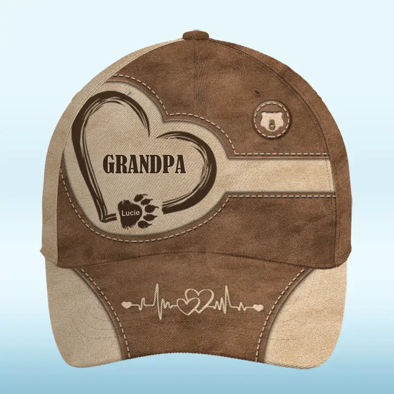 Custom Name Papa Bear Family Gifts for Dads - Personalized Classic Cap
