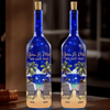 Side By Side, Through Every Storm - Couple Personalized Custom Blue Bottle Lamp - Gift For Husband Wife, Anniversary